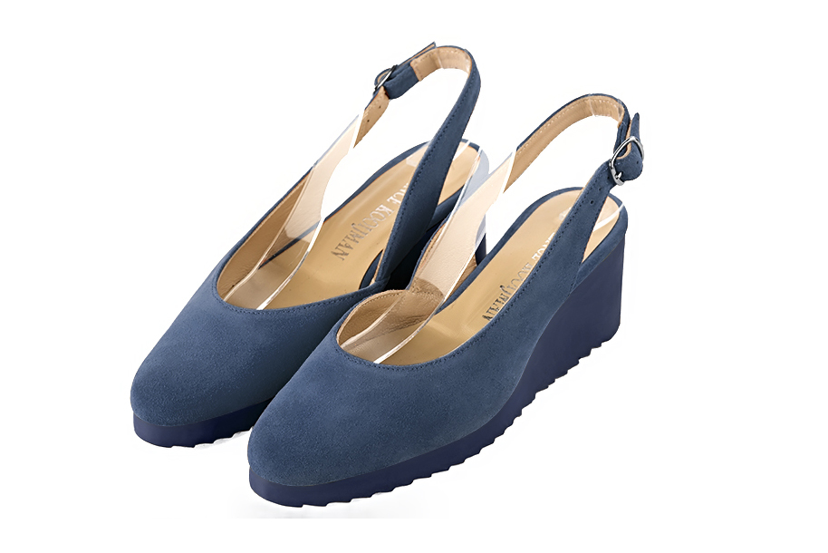Chaussures habillées bleu denim pour femme - Florence KOOIJMAN
