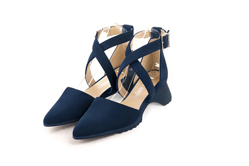 Chaussures ouvertes sur les côtés, coloris bleu marine - Florence KOOIJMAN