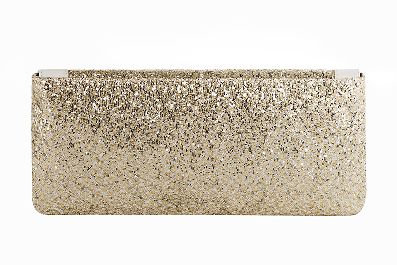 Pochette femme habillée or doré et blanc cassé pour mariage, cérémonies et soirées.
Personnalisation. Vue arrière - Florence KOOIJMAN