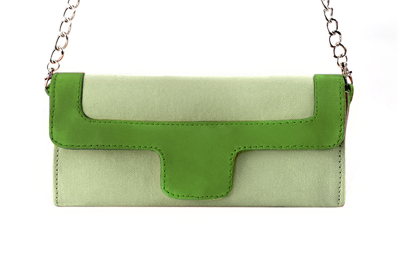Florence Kooijman - Pochette femme mariage cérémonie vert tilleul et vert anis - Idéal mariage, cérémonie et soirée - Vue de profil