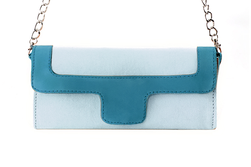 Florence Kooijman - Pochette femme mariage cérémonie bleu ciel et bleu canard - Idéal mariage, cérémonie et soirée - Vue de profil