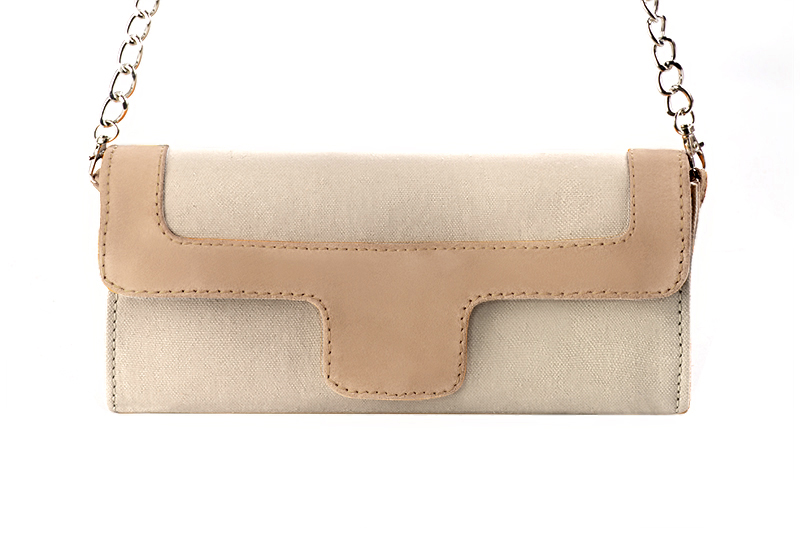 Florence Kooijman - Pochette femme mariage cérémonie or et beige biscuit - Idéal mariage, cérémonie et soirée - Vue de profil