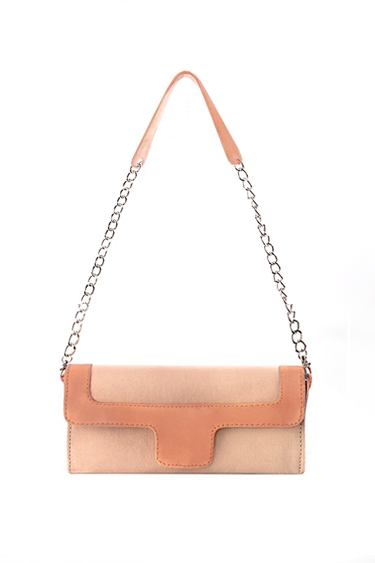 Pochette femme mariage cérémonie pêche - Vue du dessus