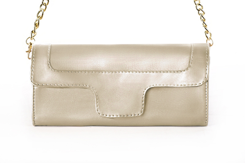 Pochette habillée femme pour cérémonie or - Vue de profil