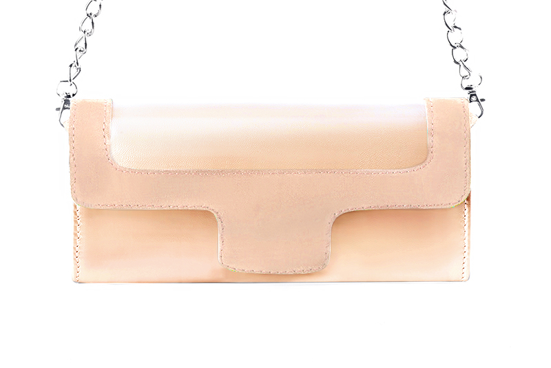 Pochette femme habillée rose poudré pour mariage, cérémonies et soirées.
Personnalisation. Vue de profil - Florence KOOIJMAN