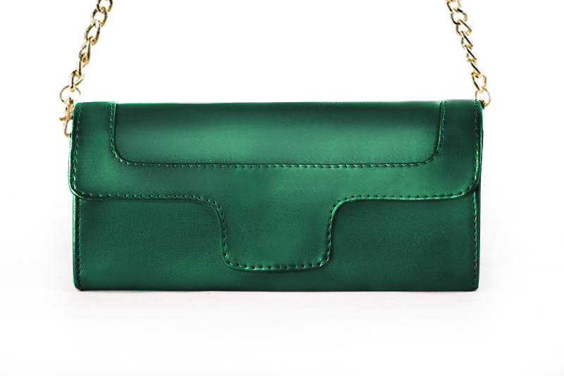 Pochette habillée femme pour cérémonie vert émeraude - Vue de profil
