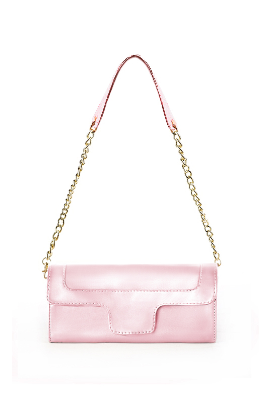 Pochette habillée femme pour cérémonie rose pâle - Vue du dessus