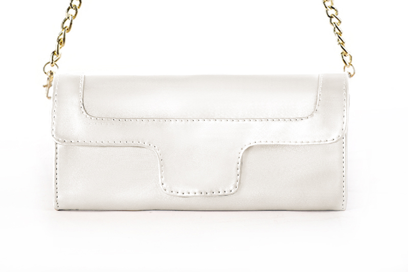 Pochette habillée femme pour cérémonie blanc pur - Vue de profil