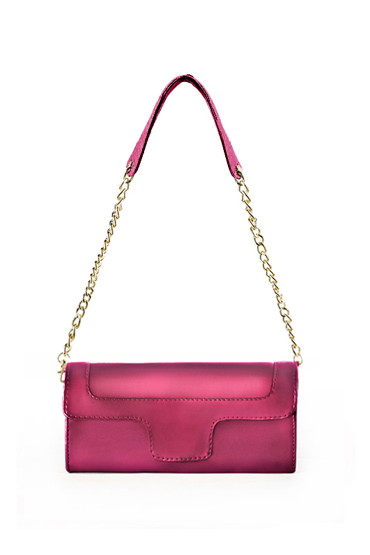Pochette habillée femme pour cérémonie rose fuchsia - Vue du dessus