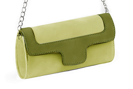 Pochette habillée femme pour cérémonie vert pistache - Vue avant