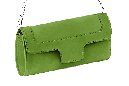 Pochette habillée femme pour cérémonie vert anis - Vue avant