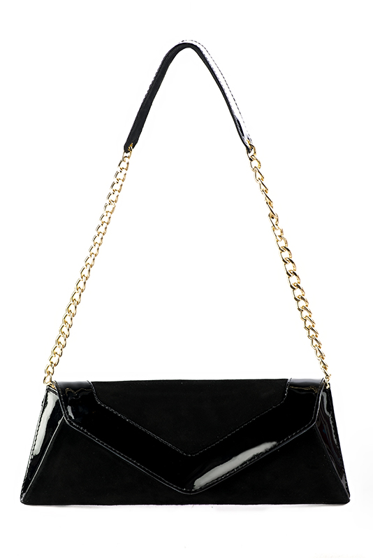 Pochette femme habillée noir mat pour mariage, cérémonies et soirées.
Personnalisation. Vue du dessus - Florence KOOIJMAN