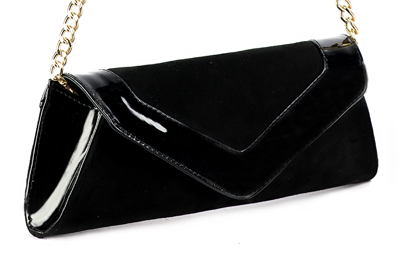Pochette femme habillée noir mat pour mariage, cérémonies et soirées.
Personnalisation Vue avant - Florence KOOIJMAN