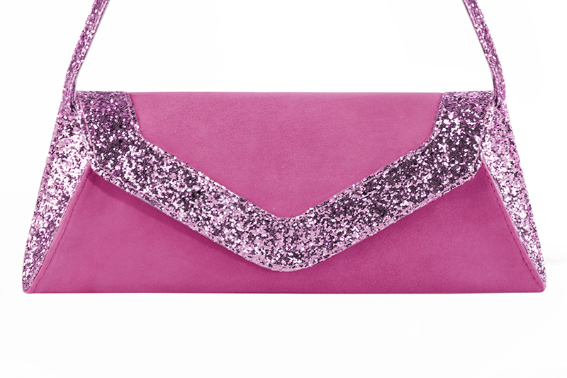 Pochettes élégantes et raffinées pour mariages, soirées et cérémonies, coloris rose pivoine. Personnalisation : Choix des cuirs et des couleurs. - Florence KOOIJMAN