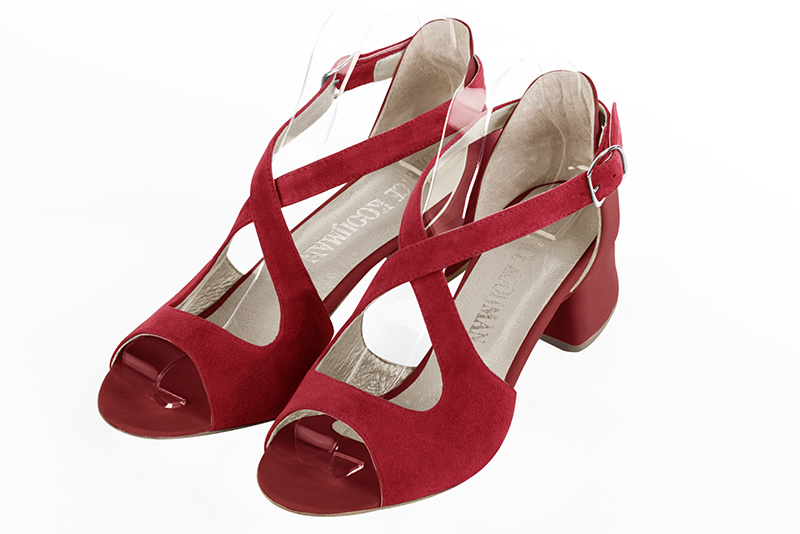 Sandales habillées rouge carmin pour femme - Florence KOOIJMAN