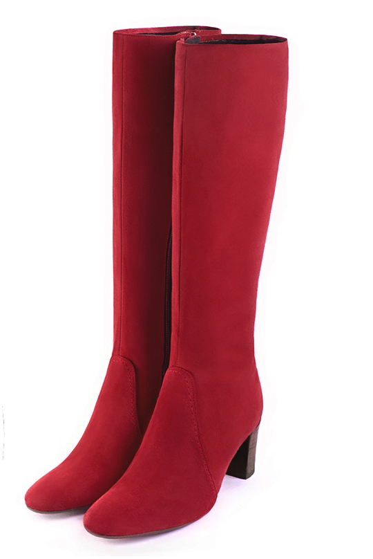 Bottes habillées rouge carmin pour femme - Florence KOOIJMAN