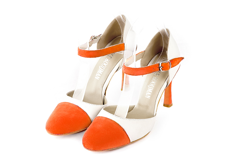 Chaussures habillées orange clémentine pour femme - Florence KOOIJMAN