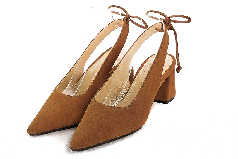 Chaussures habillées marron caramel pour femme - Florence KOOIJMAN