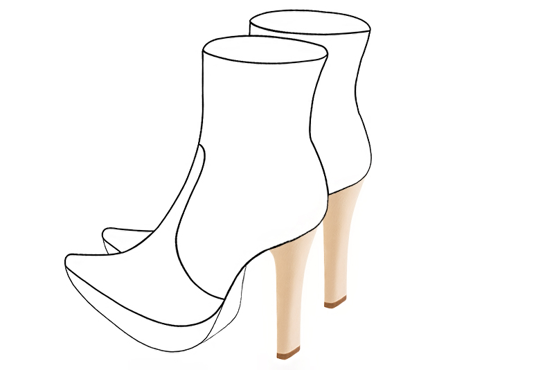Chaussures et maroquinerie Florence KOOIJMAN - Talon d'une hauteur de 12.5 centimètres, avec un pied droit positionné sur l'arrière d'une largeur de 2 centimètres vu de dos , et de 1 centimètre vu de profil