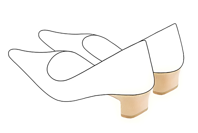 Chaussures et maroquinerie Florence KOOIJMAN - Petit talon trotteur, légèrement bobine, avec une portée sur l'arrière  