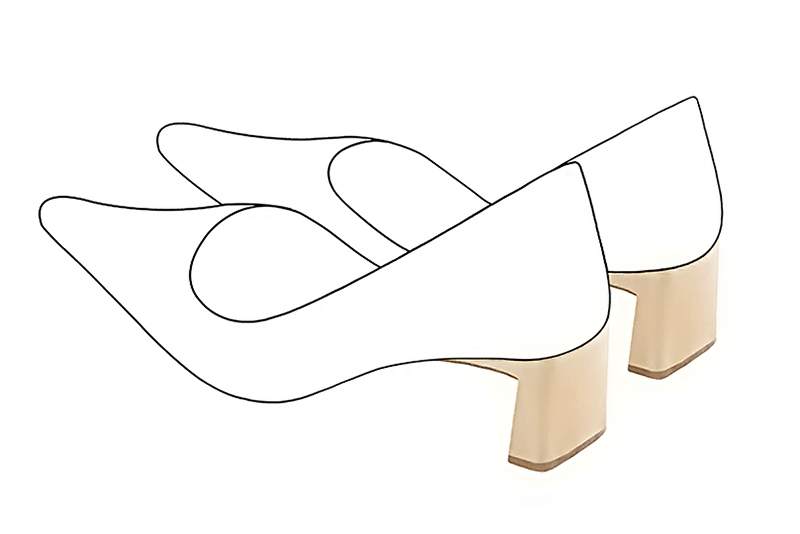 Chaussures et maroquinerie Florence KOOIJMAN - Talon trotteur, avec un pied sur l'arrière, large et rectangulaire