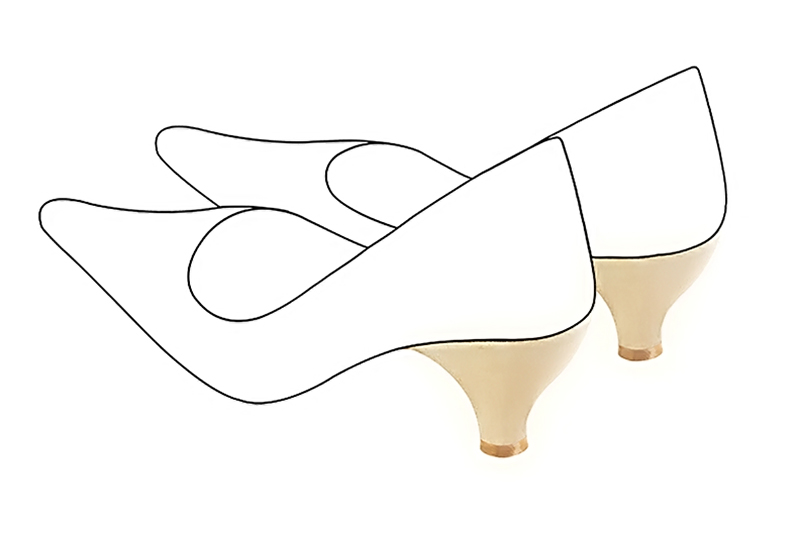 Chaussures et maroquinerie Florence KOOIJMAN - Talon d'une hauteur de 6 centimètres, aux formes pleines et arrondies, resserrées sur une petite base positionnée à l'avant 