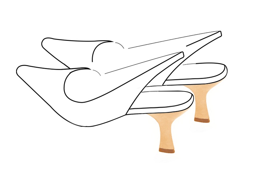 Chaussures et maroquinerie Florence KOOIJMAN - Talon avec un pied fin en retrait, de forme triangulaire