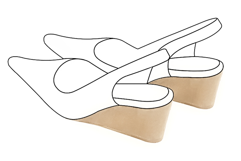 Chaussures et maroquinerie Florence KOOIJMAN - Talon compensé aux lignes droites, d'une hauteur de 6.5 centimètres