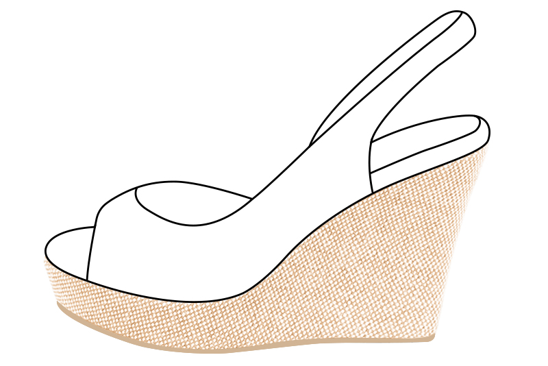 Chaussures et maroquinerie Florence KOOIJMAN - Semelle compensée d'une hauteur de 10 centimètres au talon, et d'une épaisseur de 2.5 centimètres à l'avant