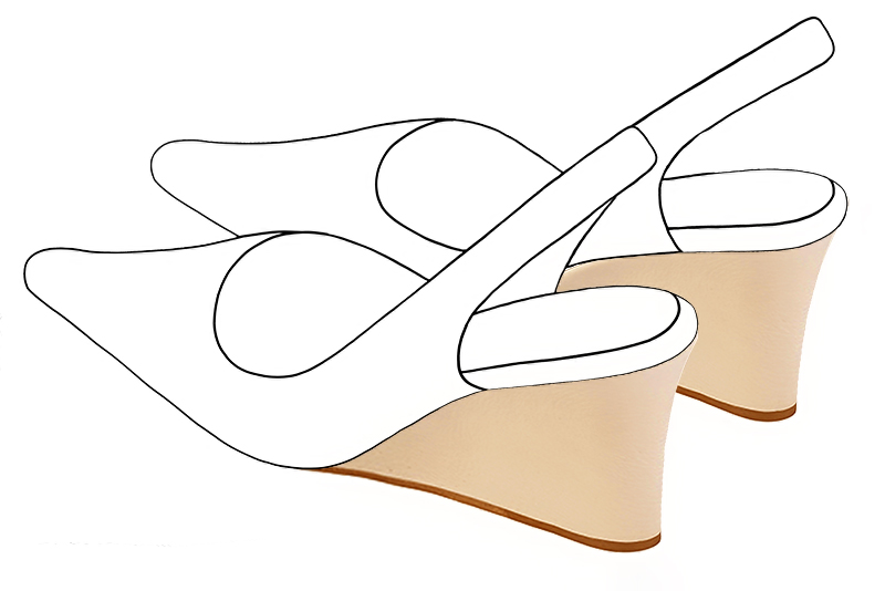Chaussures et maroquinerie Florence KOOIJMAN - Talon compensé, d'une hauteur de 8 centimètres,  de forme cintrée, se terminant sur une base de 2 centimètres de largeur