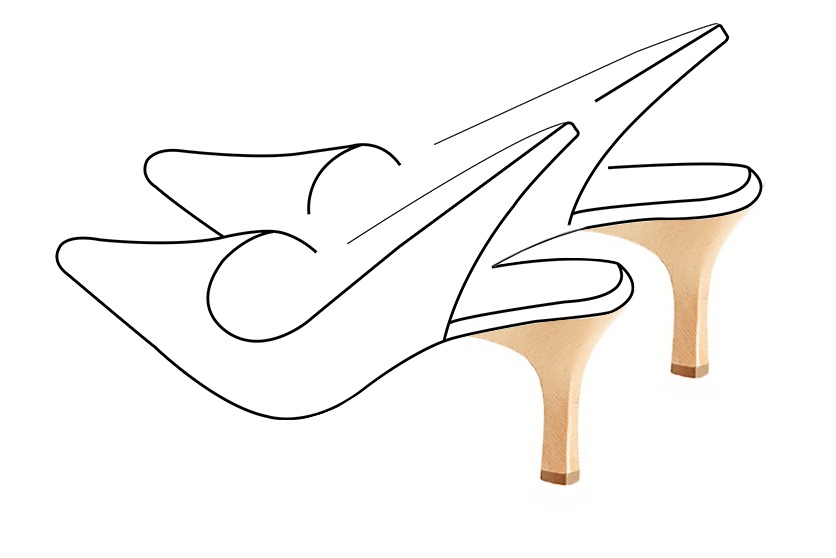Chaussures et maroquinerie Florence KOOIJMAN - Talon de 7.5 centimètres, avec un pied fin et carré