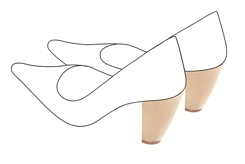 Chaussures et maroquinerie Florence KOOIJMAN - Talon bottier de 7.5 centimètres de hauteur, court dans la cambrure, avec des formes arrondies
