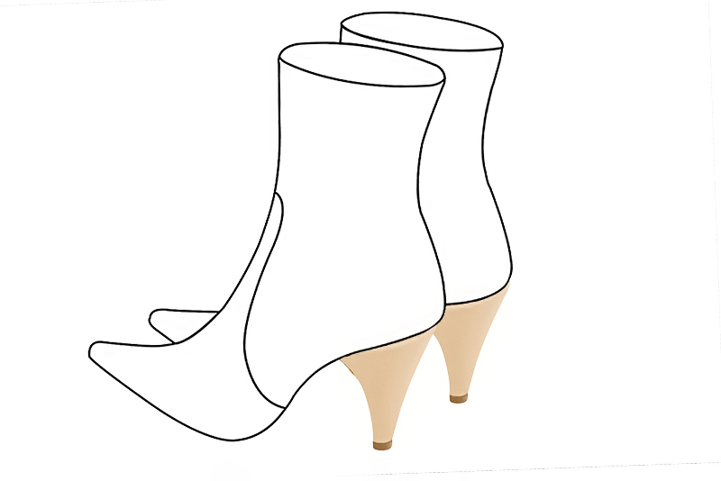 Chaussures et maroquinerie Florence KOOIJMAN - Talon d'une hauteur de 7.5 centimètres, avec un pied positionné sur l'arrière, se terminant en ligne droite sur une base fine