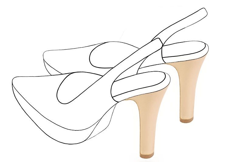 Chaussures et maroquinerie Florence KOOIJMAN - Talon fin d'une hauteur de 10.5 centimètres, nécessitant un patin de 2 centimètre sous l'avant du modèle