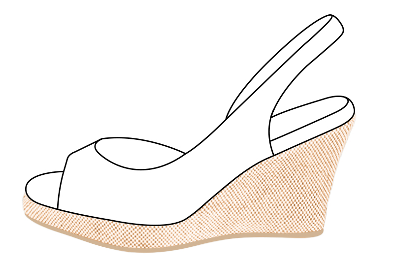 Chaussures et maroquinerie Florence KOOIJMAN - Semelle compensée d'une hauteur de 11 centimètres au talon, avec une largeur au sol de 2 centimètres, et une épaisseur sous l'avant pied de 3 centimètres 