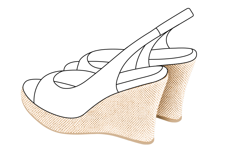 Chaussures et maroquinerie Florence KOOIJMAN - Semelle compensée d'une hauteur de 11 centimètres au talon, avec une largeur au sol de 2 centimètres, et une épaisseur sous l'avant pied de 3 centimètres 