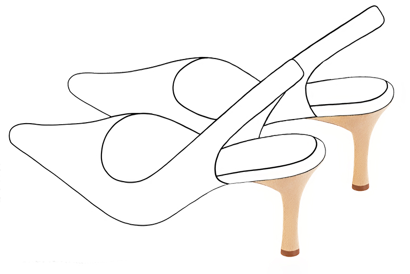 Chaussures et maroquinerie Florence KOOIJMAN - Talon avec un pied très fin d'une hauteur de 8 centimètres