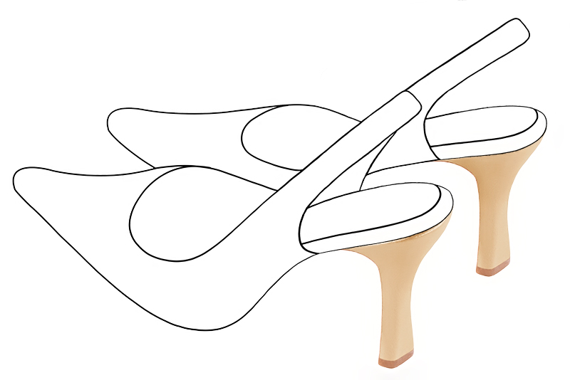 Chaussures et maroquinerie Florence KOOIJMAN - Talon d'une hauteur de 8.5 centimètres, avec un pied fin, légèrement bobine 