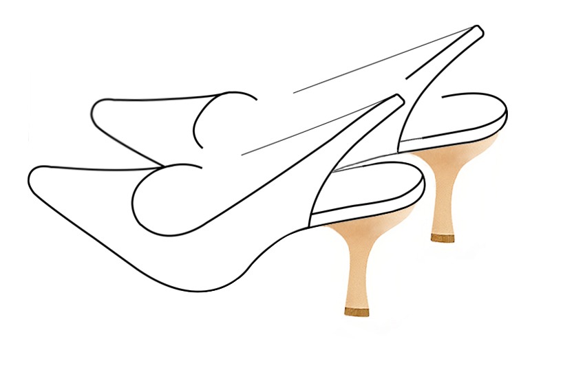 Chaussures et maroquinerie Florence KOOIJMAN - Talon de caractère, d'une hauteur de 8.5 centimètres, avec un pied fin triangulaire, positionné sur l'avant