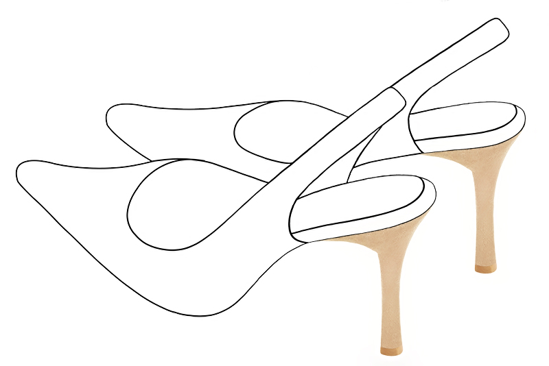 Chaussures et maroquinerie Florence KOOIJMAN - Talon d'une hauteur de 9 centimètres, avec une base fine, légèrement bobine de dos