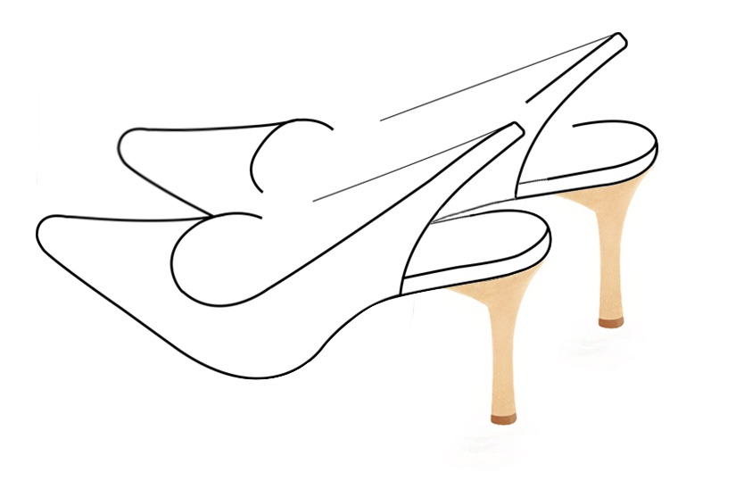 Chaussures et maroquinerie Florence KOOIJMAN - Talon d'une hauteur de 9 centimètres, avec une base fine, légèrement bobine de dos