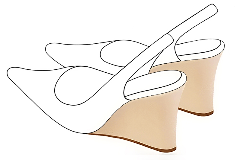Chaussures et maroquinerie Florence KOOIJMAN - Talon compensé d'une hauteur de 9.5 centimètres, avec une base en retrait d'une largeur de 2 centimètres