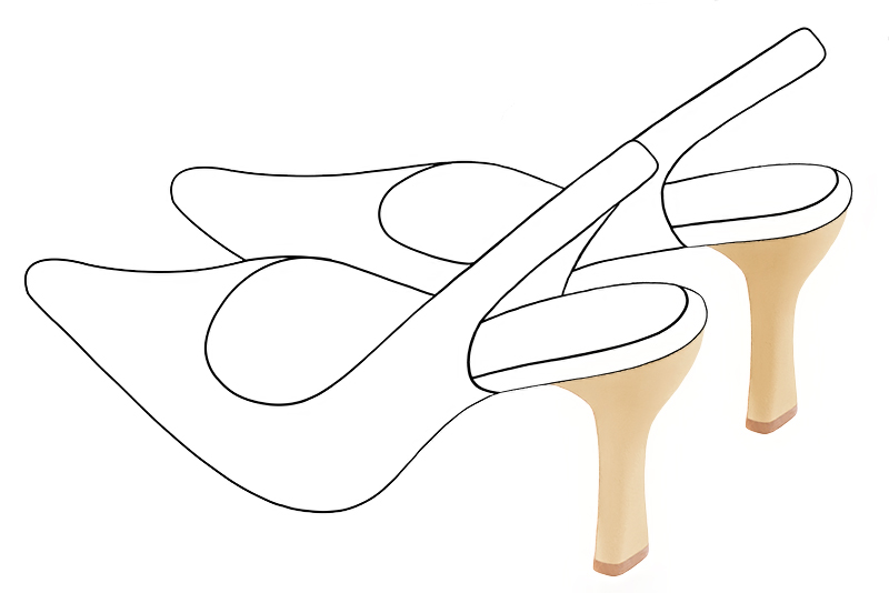 Chaussures et maroquinerie Florence KOOIJMAN - Talon d'une hauteur de 9.5 centimètres, avec un pied fin, légèrement bobine vu de dos
