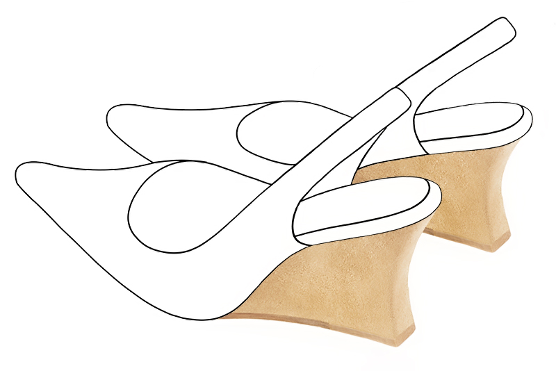Chaussures et maroquinerie Florence KOOIJMAN - Talon compensée d'une hauteur de 8.5 centimètres, avec des arrêtes vives dessinant une base rectangulaire d'une largeur de 2.5 centimètres 