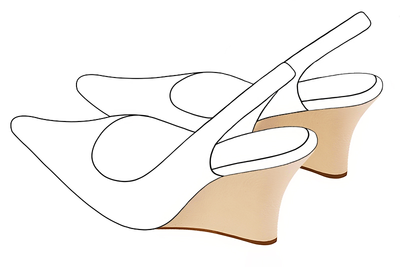 Chaussures et maroquinerie Florence KOOIJMAN - Talon compensé d'une hauteur de 8.5 centimètres, avec un pied en retrait, se terminant sur une base de 2.5 centimètres de largeur