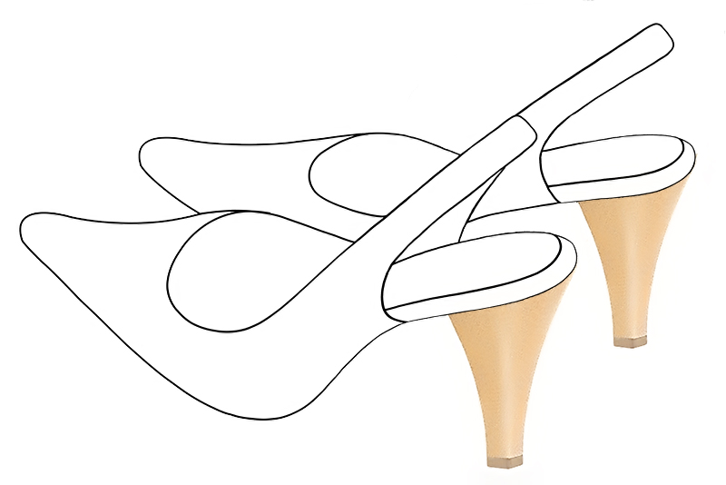 Chaussures et maroquinerie Florence KOOIJMAN - Talon d'une hauteur de 9.5 centimètres, légèrement cintré , de forme fuselé vers une base carrée de 1.5 centimètre de largeur