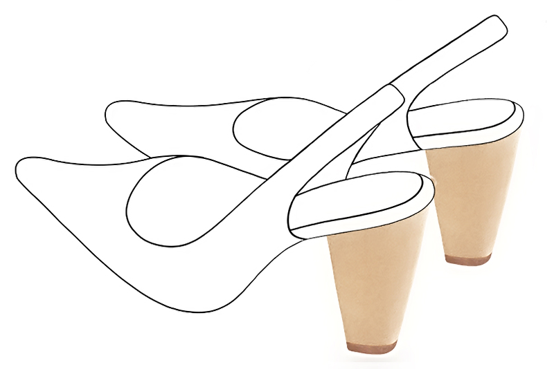 Chaussures et maroquinerie Florence KOOIJMAN - Talon bottier d'une hauteur de 9.5 centimètres, fuselé, se terminant sur une base de 1.5 centimètres de largeur, par 2.5 centimètres de longueur