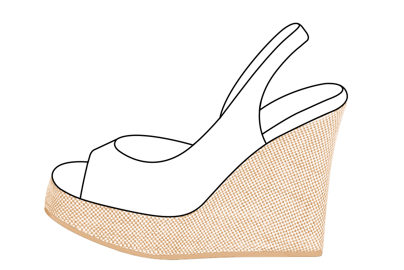 Chaussures et maroquinerie Florence KOOIJMAN - Semelle compensée d'une hauteur de 12.5 centimètres au talon, avec une largeur au sol de 3 centimètres, et une épaisseur de 3 centimètres sous l'avant pied