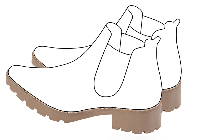 Chaussures et maroquinerie Florence KOOIJMAN - Semelle en gomme à gros crans avec un talon de 4,5 cm et d'une épaisseur de 2cm a l'avant